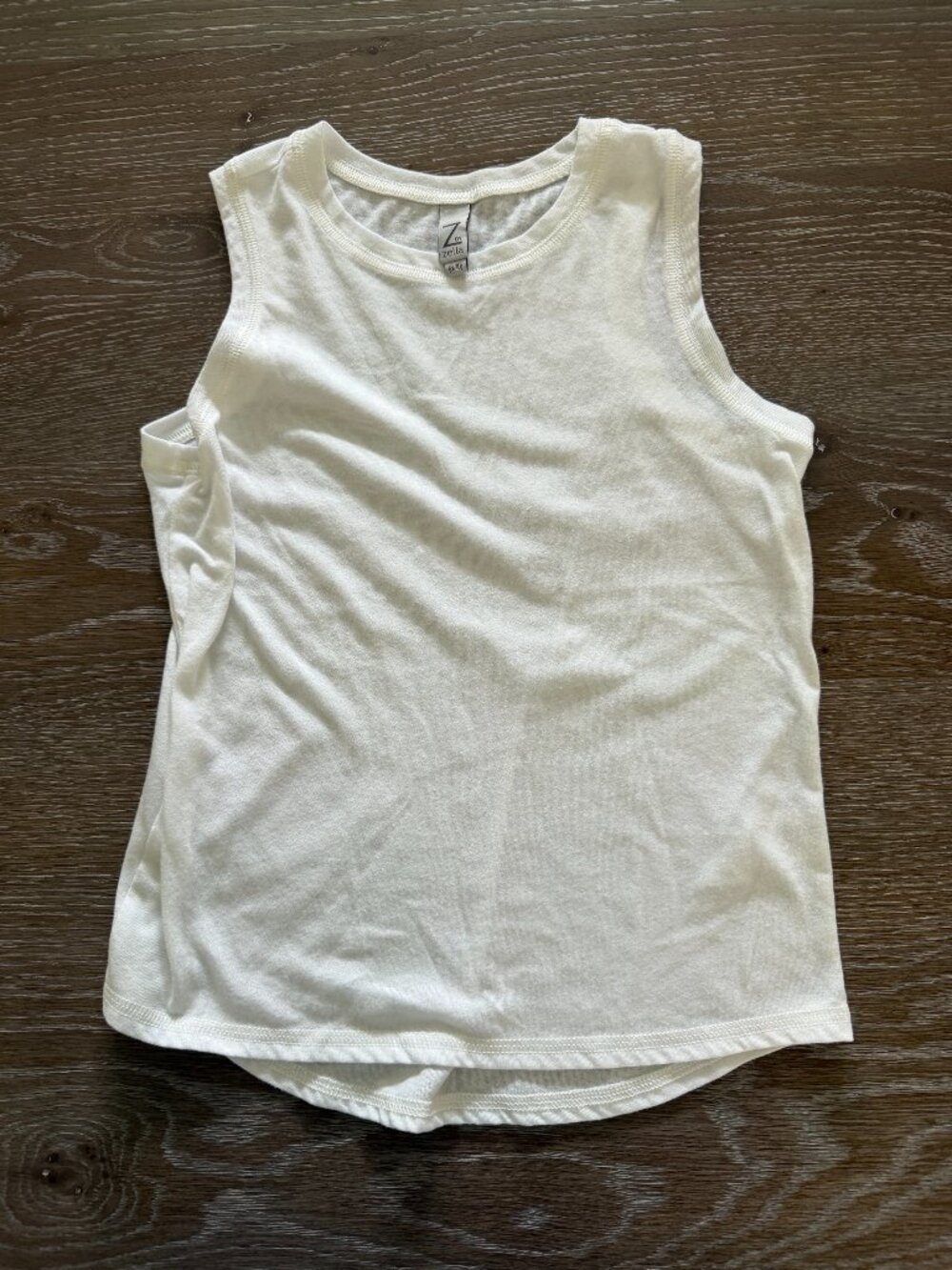 Girls Z by Zella white sleeveless shirt tank top size 8/10